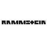 Rammstein Aufkleber Sticker schwarz Schriftzug (freistehend) 100mm, Offizielles Band Merchandise