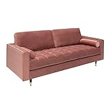 Invicta Interior Elegantes Design 3er Sofa Cozy Velvet 225cm Altrosa Samt Federkern Couch Sofagarnitur