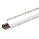 DQ-PP 2,5m WINKELLEISTE | Aluminium | 23 x 23mm | PVC | GRATIS Schrauben | Küchenleiste Arbeitsplatte Abschlussleiste Leiste Küche Küchenabschlussleiste Wandabschlussleiste Tischp