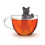 Alihoo Tee Infuser, 2-Stück Silikon teesieb teeei teefilter Tea Infuser teekugel, teefilter (2St.Katze)
