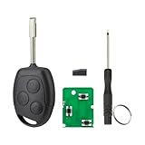 Auto Fernbedienungsschlüssel 433MHZ 4D63 Chip für Alten Mondeo gerade 3-Knopf-Fernbedienung Fiesta Fusion Transit Connect Courier Focus S-Max C-Max Mondeo Galaxy mit Schraubendreher und Schlüsselring