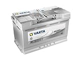 VARTA Silver Dynamic AGM Batterie A6 – Start-Stop und xEV Autobatterie 12V 80Ah 800A – Starterbatterie für Autos mit hohem Energieb