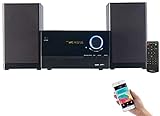 auvisio Mini Stereoanlage: Micro-Stereoanlage, CD-Player, Radio, MP3-Player, Bluetooth, 60 Watt (Mini Stereoanlage mit CD Player)