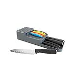 BOAA Fresh Messerorganizer für 18 Messer (grau), zweistufig, für die Küchenschublade oder freistehend, Besteckkasten, Ordnungssystem Küche, Schubladen Organizer Küche, Aufbewahrung Küche 39 x 14 cm