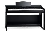 Classic Cantabile DP-230 SM E-Piano - Digitalpiano mit Hammermechanik - 88 Tasten - 2 Anschlüsse für Kopfhörer, USB, Audio und MIDI - 3 Pedale - Piano für Anfänger - Schwarz matt