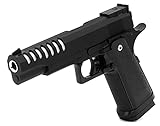 B.W. Softair Gun Airsoft Pistole + Munition | V17 - Schwarz Profi Vollmetall | 22cm. Inkl. Magazin & unter 0,5 Joule (ab 14 Jahre)