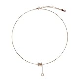 KINGVON personalisierte einfache römische Ring-Anhänger-Halskette, für Mädchen Schmuck Geschenke für Weihnachten Geburtstag oder Jubiläum,Gold