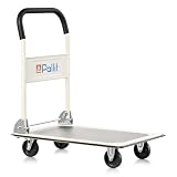 Pallit Carry Transportwagen klappbar 150kg Rollwagen mit Anti-Rutsch-Beschichtung Lenkbarer Plattformwagen Transporthilfe Handwag