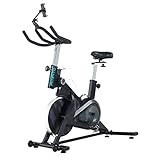 Fitifito SB21 - Heimtrainer Speedbike Fitness Bike indoor Magnetberemssystem Ergometer mit 8kg Schwungrad, 14 x Widerstand, Handyhalter, belastbar bis 120kg, schwarz