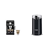 De'Longhi ECP 31.21 – Espresso Siebträgermaschine, Espressomaschine mit Aluminium-Finish,1,1 l Wassertank, schwarz & Bosch Hausgeräte TSM6A013B Kaffeemühle, Schwarz
