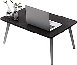 TATSEN Laptop-Schreibtisch, Faltbarer Schoß-Tablet-Tisch for Sofa, Couch, Boden, Hausaufgaben, Studieren, Lesen, Essen for Zuhause (Color : Black, Size : 60x40x28cm)