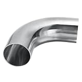 Auto Endrohr Auto Universal Edelstahl Gebogenes Auspuffrohr Schweißrohr 45°/90°/180° 50mm/2' Boot Haushaltsbogenrohr Auto Schalldämpfer (Farbe : 90 Degree)