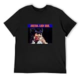 Aretha Franklin Lady Soul Vinyl Cover Men T-Shirt Printed Camiseta Black Tee Top S