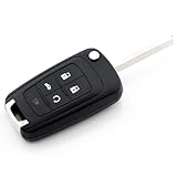 5 Tasten Ersatz Klappschlüssel Gehäuse mit Rohling kompatibel mit Opel Adam Ampera Astra Cascada Corsa Insignia Vectra Zafira C etc.. Funk Fernbedienung