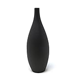 Livlig53 Keramik Vase matt, Blumenvase Vintage, Deko Handmade Mini Vasen als Tischdeko geeignet, Farbe: Schwarz