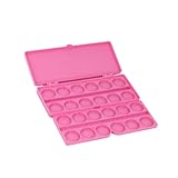 BEBEMOKO 24 Fächer Malpalette Für Wasserfarben Und Gouache Aufbewahrungsbox Pink Für Kreative Malprojekte Und Kunstb