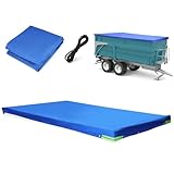 Mikinona Campinganhänger Schutzhülle Winddichte Regenschutzabdeckung Für Anhänger Flache Plane Wasserdicht Geeignet Für Winterbedingungen Optimal Für Ladungssicherung Und Schutz B
