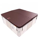 CANADIAN SPA CO. Poolabdeckung eckig, 218x218 cm, braun, Isolierabdeckung für Hot Tub, Abdeckung für Pool wasserdicht und UV-beständig