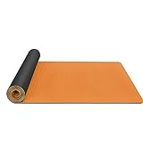 Yogamatte, rutschfeste Übungsmatte, TPE. Trainingsmatte mit Tragetasche Tragegurt Fitness-Matte für Frauen und Männer für Yoga, Pilates 6mm (¼ch) Dicke (Color : Orange)