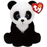 TY Baboo 41204 Panda mit Glitzeraugen, Weiß/schwarz