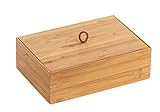 WENKO Bambus Box Terra mit Deckel L, Organizer-Dose für Küche, Bad und den gesamten Haushalt für Badartikel, Küchenutensilien oder Süßigkeiten, mit praktischer Schlaufe, 22 x 7 x 15 cm, Natur