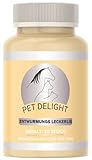 Pet Delight Wurm Leckerlis, das pflanzliche Mittel für Hunde und Katzen als natürliche Wurmkur - Hund + Katz & Vögel - Animal & Dog Dewormer, Wurm (1 Packung)