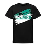Spreadshirt Bremen Fußball Fan Sport Blau Kinder T-Shirt, 122/128 (7-8 Jahre), Schw