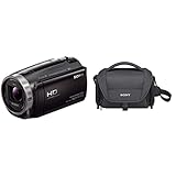 Sony HDR-CX625 Full HD Camcorder (30-Fach optischer Zoom, 5-Achsen BOSS Bildstabilisation, NFC) schwarz & LCS-U21 Universal-Tasche für Handycam, Alpha und Cybershot Kameras