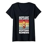 Damen Saufen Gepflegt Einen Hinter Die Rüstung Römern Bier Party T-Shirt mit V-Ausschnitt
