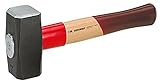 GEDORE Fäustel mit Holzgriff, 1500 g Kopfgewicht, Hammer mit Eschenstiel, Werkzeug, geschmiedet, Rotband-Plus, 620 E-1500