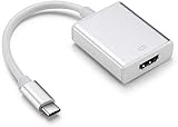 USB C zu HDMI Port Adapter Typ C kompatibel mit MacBook Pro, Air, Mac Mini, iPad Pro, Google Cromebook Pixel, Dell, Surface, Asus, Galaxy Tab, Lenovo, Xiaomi - Laptop, Tablet, Smartphone in weiß