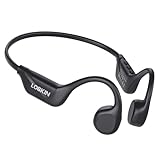 LOBKIN Knochenschall Kopfhörer Bluetooth,Open Ear Kopfhörer Kabellos 5.4 Bone Conduction Headphones,wasserdichte Schweißfeste Sportkopfhörer Kopfhörer für Fitness Radfahren Fahren L