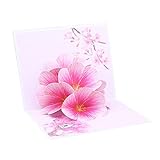 OMIDM Geschenkkarten Geburtstagskarten Peach Blossom Grußkarten Handgemachte Geburtstags-Hochzeits-Einladung 3D-Pop-Up-Karte drücken Sie Ihre innere Liebe aus Grußkarten (Size : 1pc)