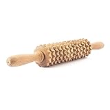 Tuuli Accessories Anti Cellulite Massage Massagegerät Massageroller Roller mit Griff Maderotherapie aus Holz 40 cm