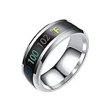 Xmiral Anzeige Stimmung Physikalische Temperatur Paar Mode Ring Ring Intelligente Ringe Holzhacker