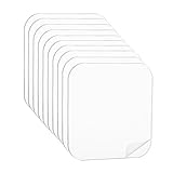 Coptiner 10 Stück Quadratische Doppelseitige Klebepads Multifunktionales Klebeband Transparent Klebeband Beidseitig Stark Nano Double Sided Tape für Wände,Teppich,Fliesen,Auto und Küche(6 x 6cm)