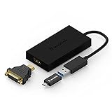 WAVLINK USB 3.0 / USB C auf HDMI-Displayadapter Unterstützt 4K-Bildschirmauflösung bis zu 3840 x 2160@30 Hz für Windows 10 / 8.1 / 8/7 und macOS
