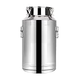 Edelstahl Edelstahl-Milchkanne, transportabler Milchfass-Milcheimer-Behälter Kanne mit versiegeltem Deckel Eisbier-Brauen Ghee-Pulver Wasser in der Küche zubereiten (Größe: 42L) Lebensmittelaufbewah