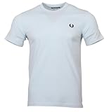 Fred Perry Herren Rundhals T-Shirt M3519 (DE/NL/SE/PL, Alphanumerisch, XL, Regular, Regular, Hellblau)