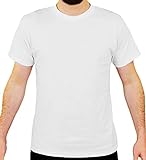 GROSSHANDEL Weisse T-Shirts 100% Baumwolle VON Love Trends (50 T-Shirts) PERFEKT FÜR DEN Alltag ODER ZUM DRUCKEN UND Sticken LEERES T-Shirt (MITTEL)