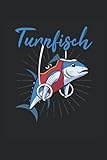 Turner Notizbuch - Thunfisch beim Ringeturnen: A5 Notizbuch für Sportler im Geräteturnen und Sechskampf, liniert