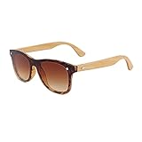 Sonnenbrille aus Bambus-Holz Herren Damen Polarisiert Unisex Echtholz Vintage UV400 Pilotenbrille 317-7