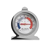 YoBuyBuy Kühlschrank-Thermometer Klassisches Kühlschrank-Thermometer großes Zifferblatt mit roter Anzeige Thermometer für Gefrierschrank-Kühlschrank-Kühler