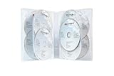 1 x Scanavo DVD-Hülle für 6 DVDs, überlappend, 32 mm, transparent.