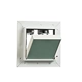 Revisionsklappe 10x10cm mit Dichtung - Unsichtbar Revisionstür 100x100mm Malerfertiges Tür | Trockenbau Gipskarton 12,5mm | Wartungsklappe Aluminium Rahmen | Wartungsöffnung