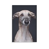 SUANBANER Poster mit niedlichem Hund, dekoriert, Gemälde, Leinwand, Wandkunst, Wohnzimmer, Poster, Gemälde, 40 x 60 cm, 215 Stück