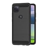 AICEK Hülle Compatible Motorola Moto G 5G Schwarz Silikon Handyhülle für Moto G 5G Schutzhülle Karbon Optik Soft Case (6,7 Zoll)