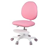 Kinder Schreibtischstuhl, ergonomischer Jugenddrehstuhl, verstellbar, 6 Gewichtsrollen, Drehstuhl mit 360° Drehfußpedal, Mode Stuhl, einfacher Aufbau