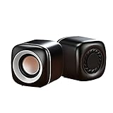 YALIXING Desktop Lautsprecher PC Gaming Lautsprecher Doppel Vibrierende Membran Stereo Speakers Plug and Play 3.5 mm Eingang USB-Stromversorgung für Computer TV Laptop Tablet Monitor (Color : Black)
