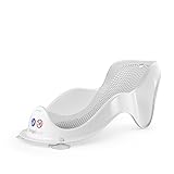 Angelcare ergonomischer Badesitz für die Baby-Badewanne Light Grey, angenehm weiche Liegefläche, aufhängb
